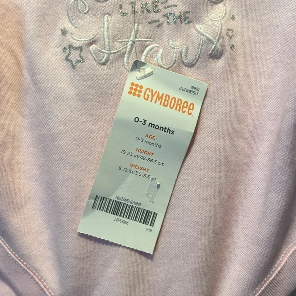 New Gymboree Baby Girls Shine Like The Stars Embroidered Bodysuit 0-3 Months NWT